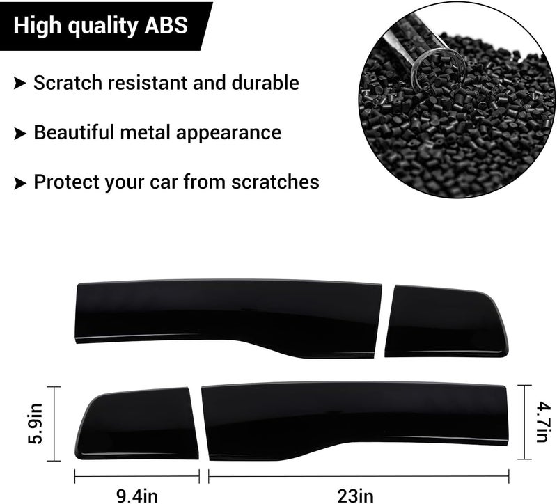 Hoolcar Tail Light Lamp Cover Guard Trim Bezel Frame Decor Exterior Accessories Compatible with 2011-2014 Dodge Charger, Smoked Black - Image 4